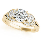 Engagement Rings 3 Stone Round - TN50789-E